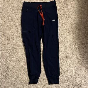 Lago Women's Navy Joggers with Orange Accent